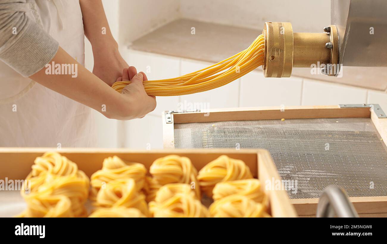 Elegante immagine della pasta fatta a mano Foto Stock