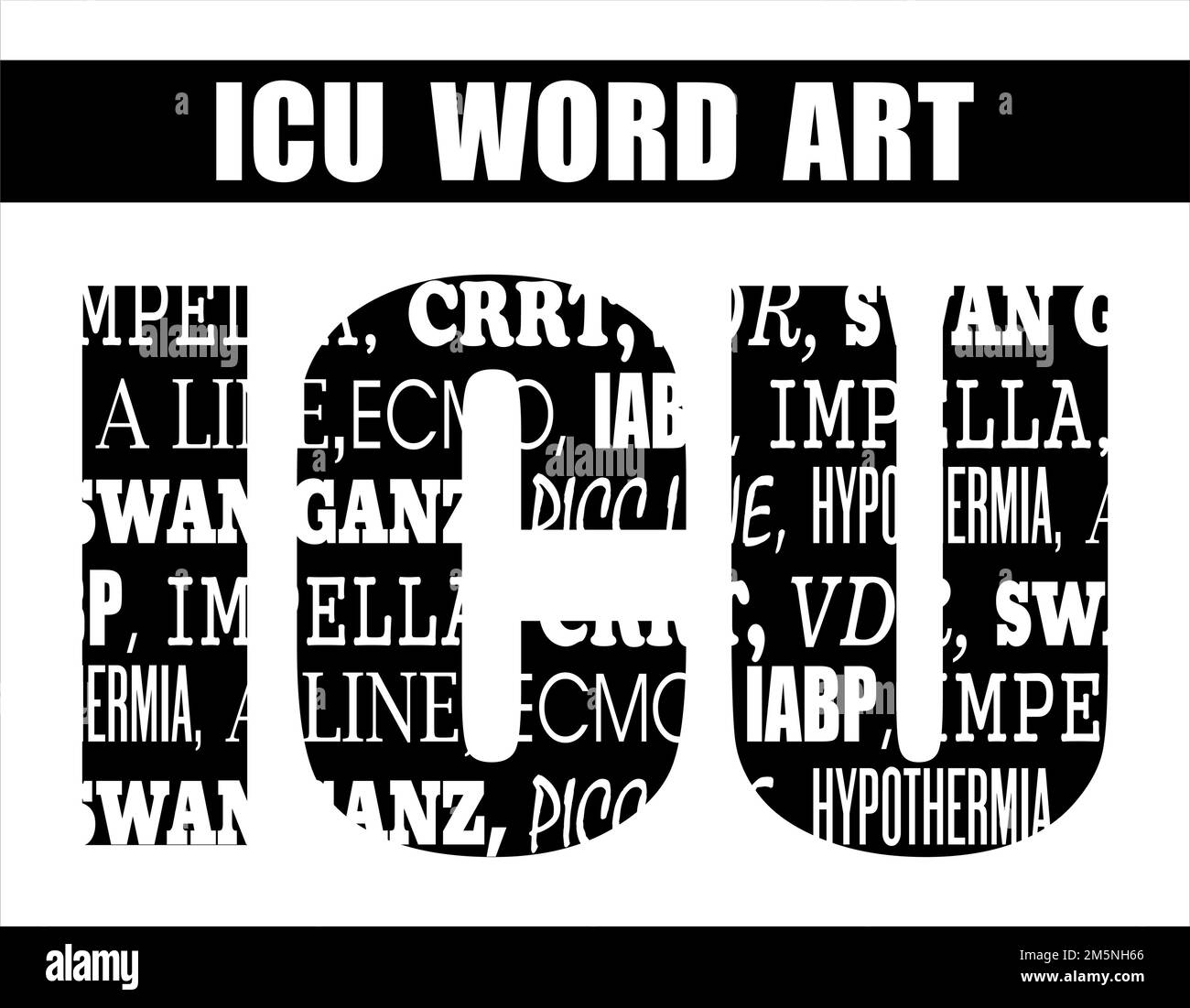 ICU WORD ART DESIGN - per maglietta/tazza Illustrazione Vettoriale