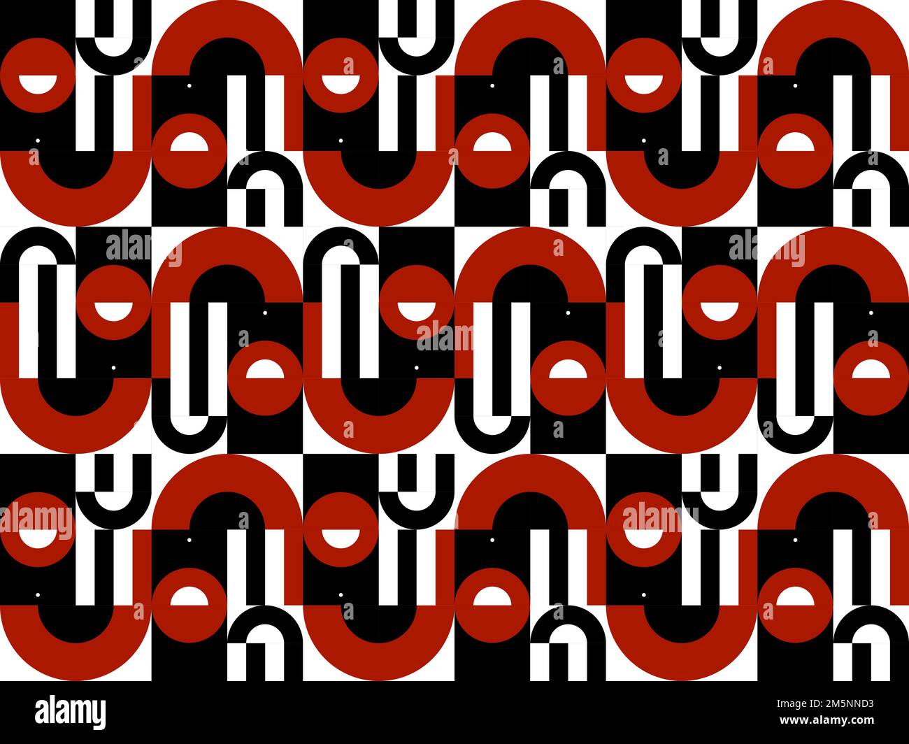 Disegno vettoriale astratto con pattern geometrico in stile Bauhaus Illustrazione Vettoriale