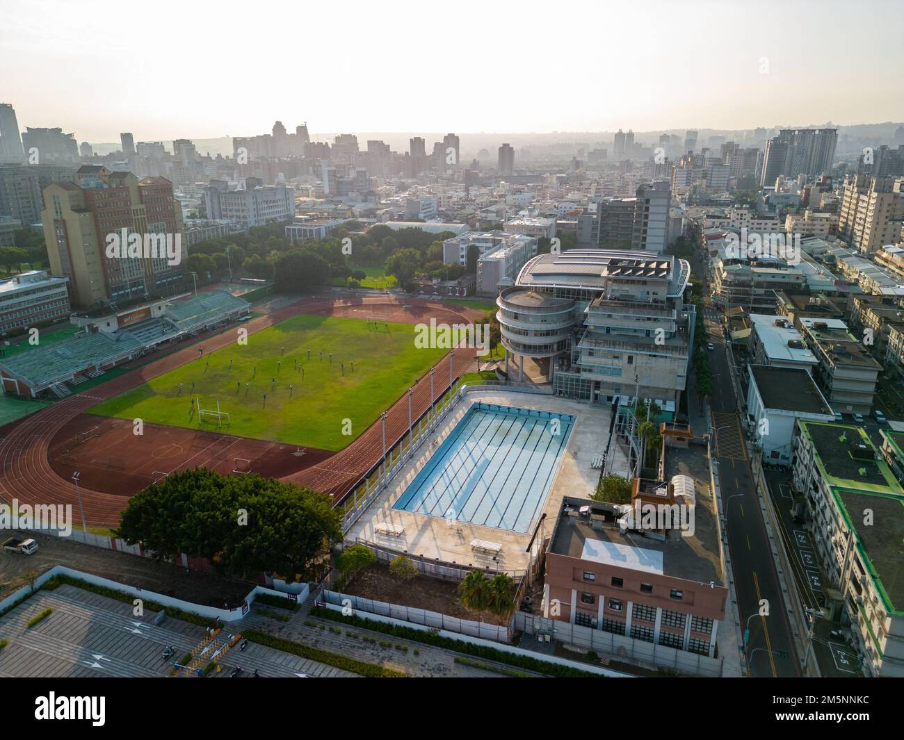 Taichung City, Taiwan - 28 novembre 2022 : Centro sportivo dell'Università di Feng Chia. Foto Stock