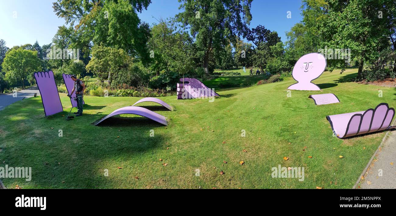 Jardin des Plantes Parco Botanico e sculture moderne, Nantes, Loire-Atlantique, Francia Foto Stock