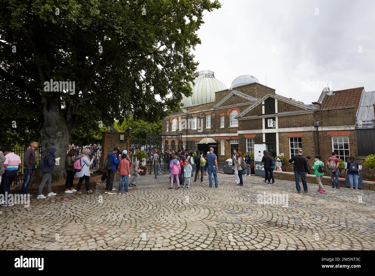 Zero meridiano a Greenwich, Londra, Inghilterra, Regno Unito Foto Stock