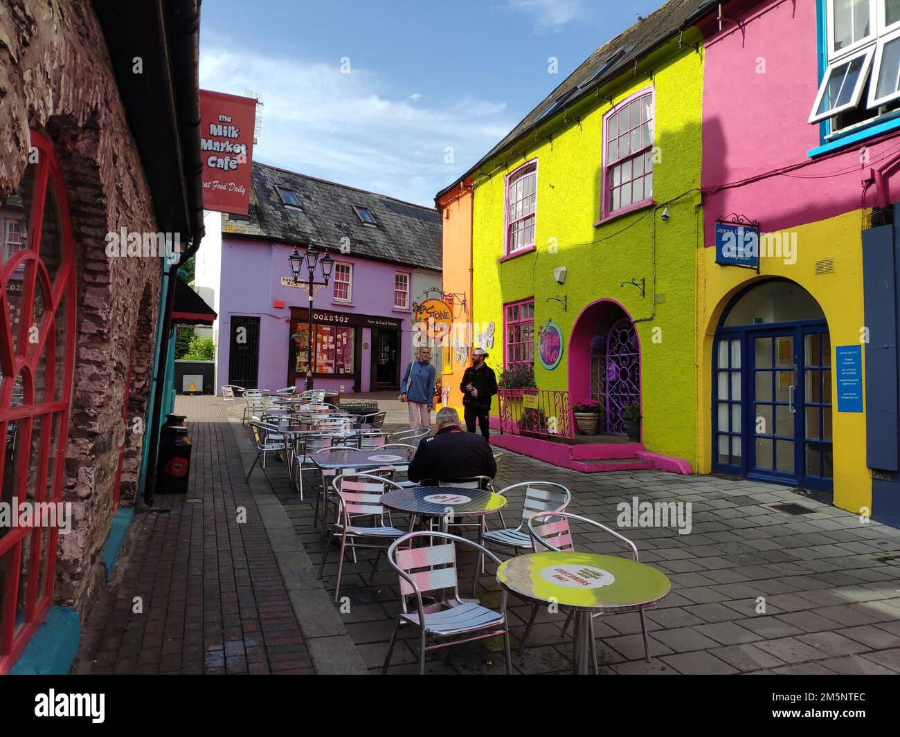 Case colorate a Kinsale, Cork, Irlanda Foto Stock