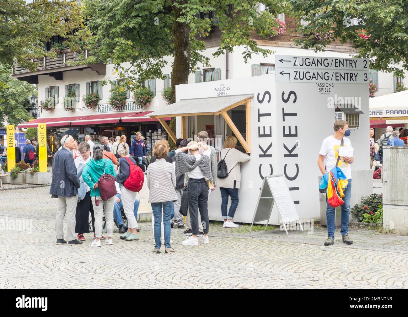 Ticketshop, Oberammergau Passion Play 2022 Foto Stock