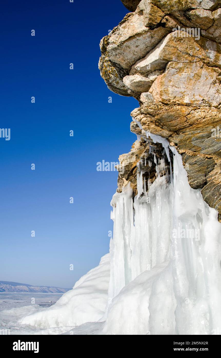 Lago Baikal, Isola di Olkhon, Parco Nazionale di Pribaikalsky, Provincia di Irkutsk, Siberia, Russia Foto Stock