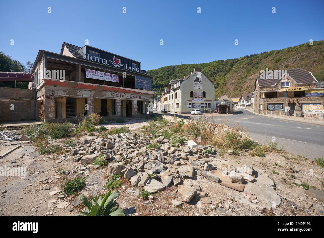 Danni da inondazioni, disastri da inondazioni, Altenahr, Renania-Palatinato, Germania Foto Stock