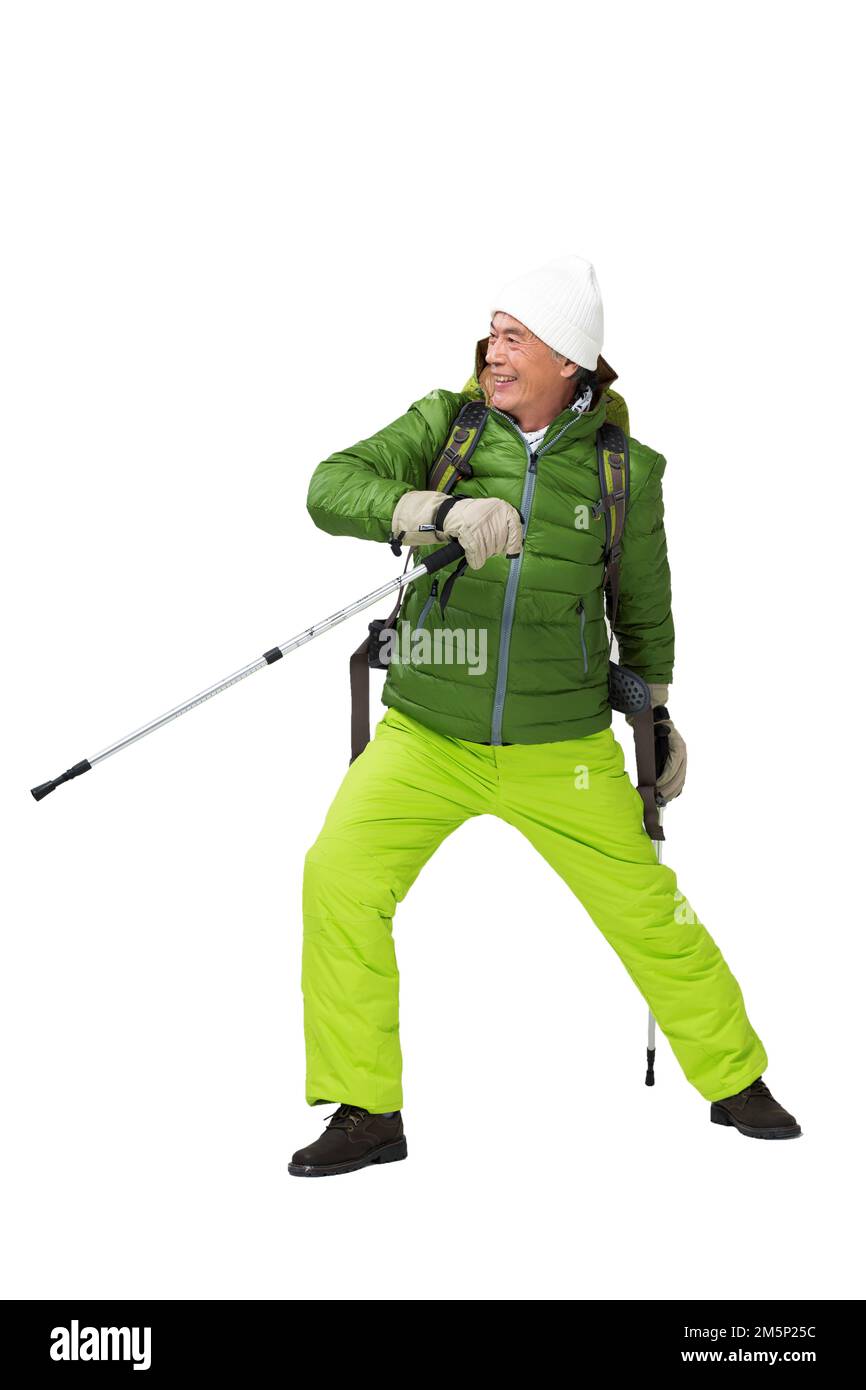 Vecchio viaggio invernale in montagna Foto Stock