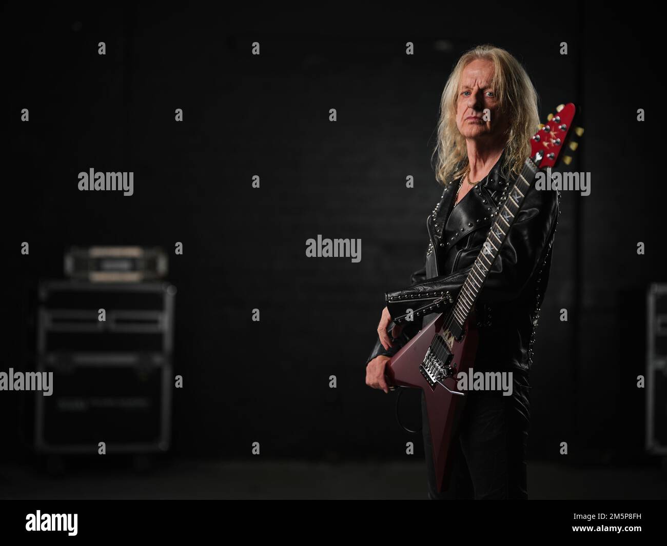 K.K. Downing, fotografato al KK's Steel Mill, Woverhampton. Foto Stock