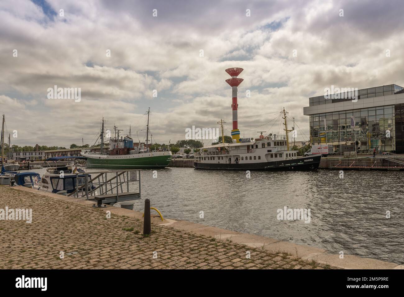 Nave museo nel porto peschereccio di Bremerhaven, Germania Foto Stock
