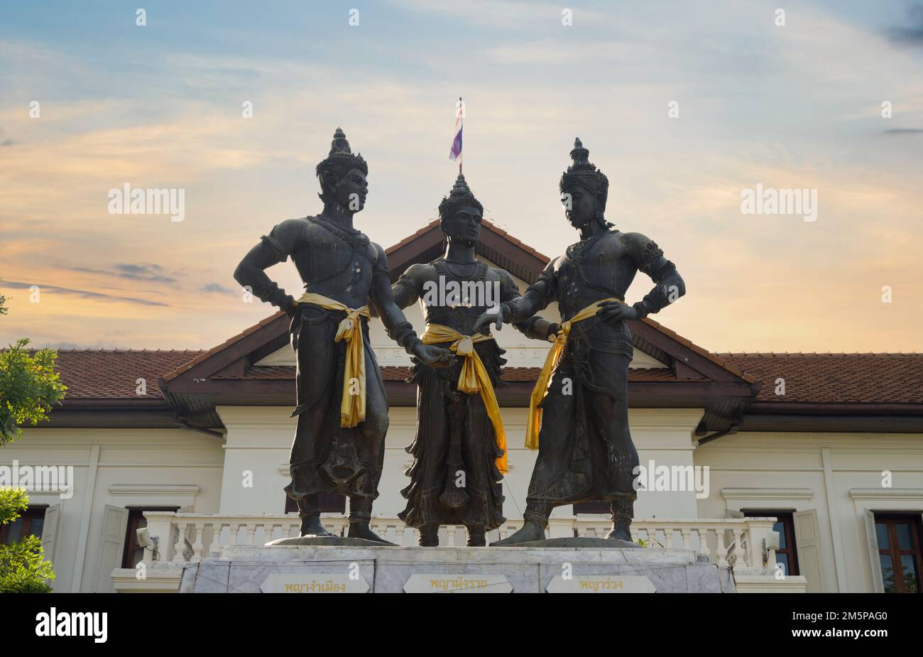Chiang mai, Thailandia. 10 novembre 2022. Monumento ai tre Re Foto Stock