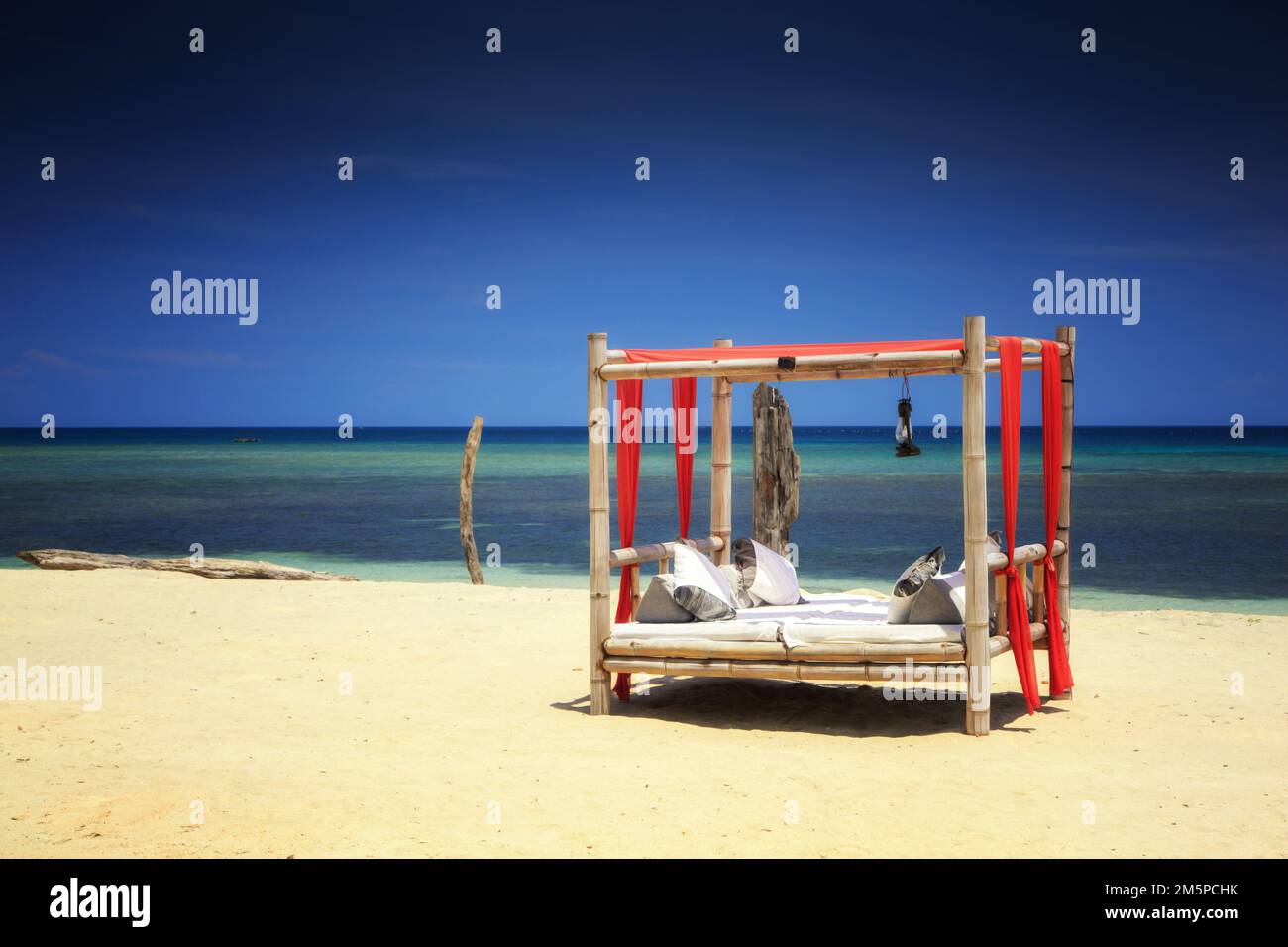 letto sulla spiaggia Foto Stock