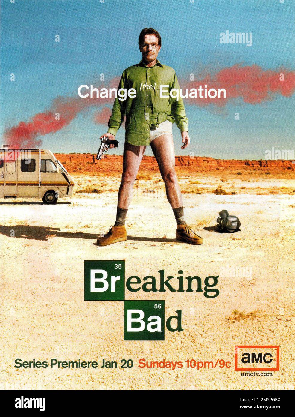 Rottura Bad poster Bryan Cranston Foto stock - Alamy