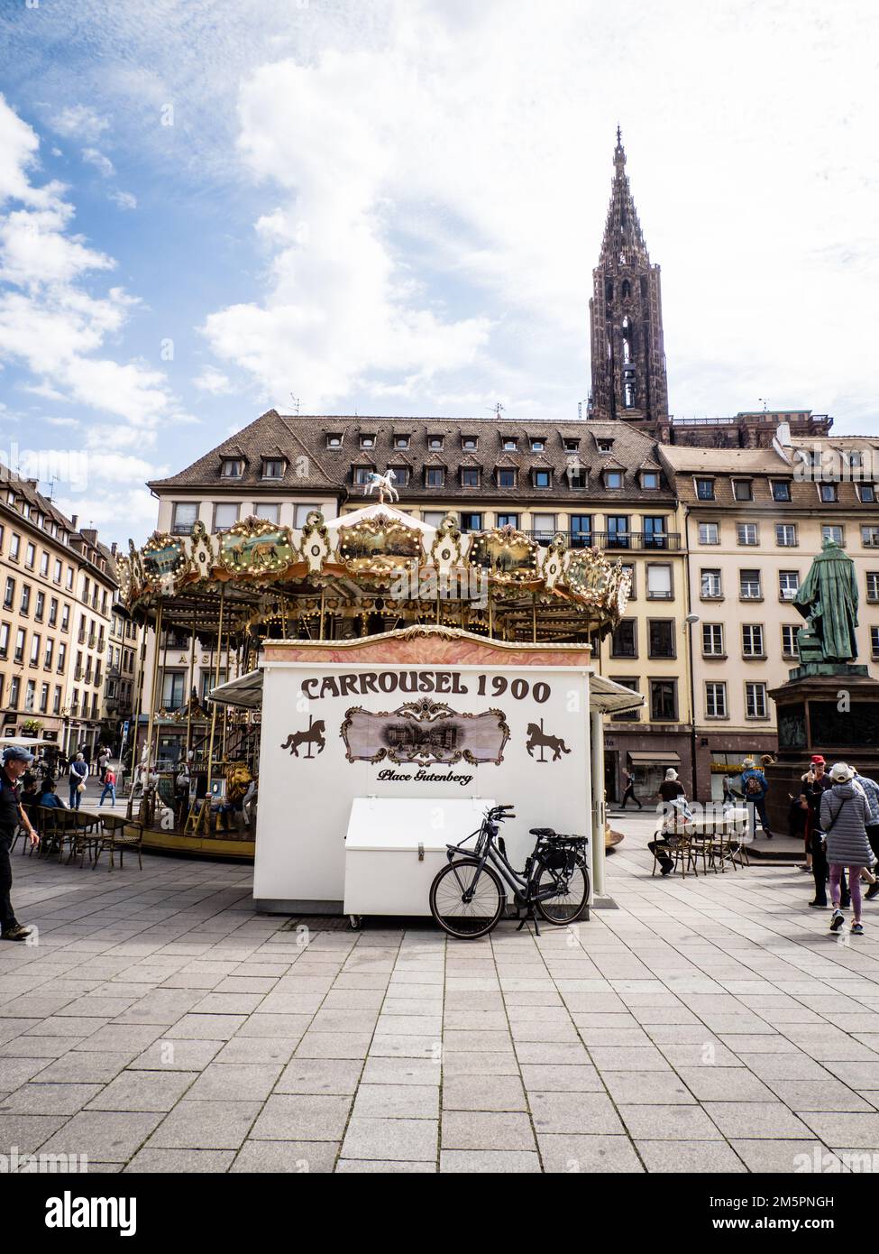 Carosello antico, Strasburgo, Francia Foto Stock