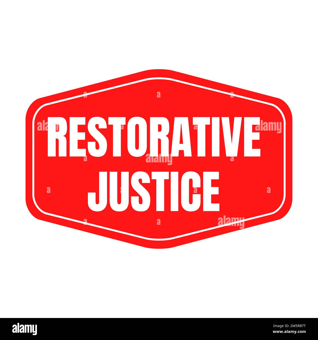 Illustrazione icona simbolo giustizia riparativa Foto Stock