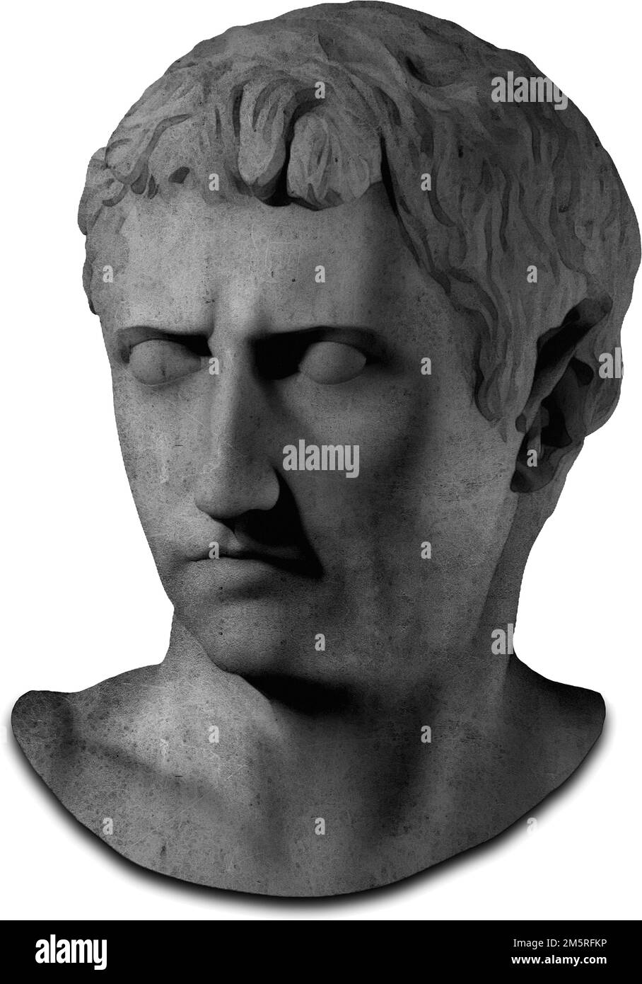 : Augusto Ottaviano il primo imperatore romano statua Bust scultura Foto Stock
