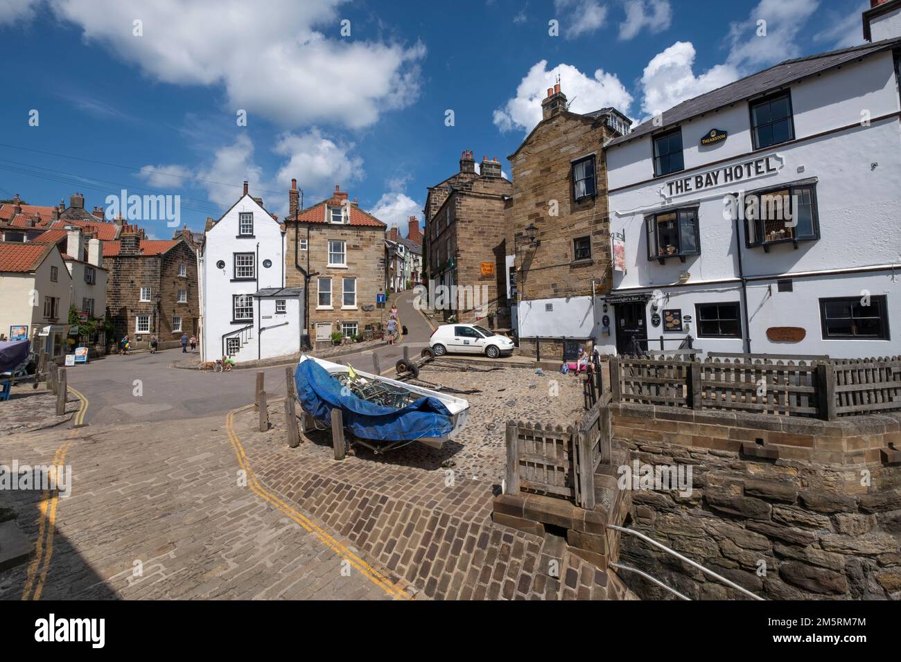 Robin cappe Bay, North Yorkshire Foto Stock