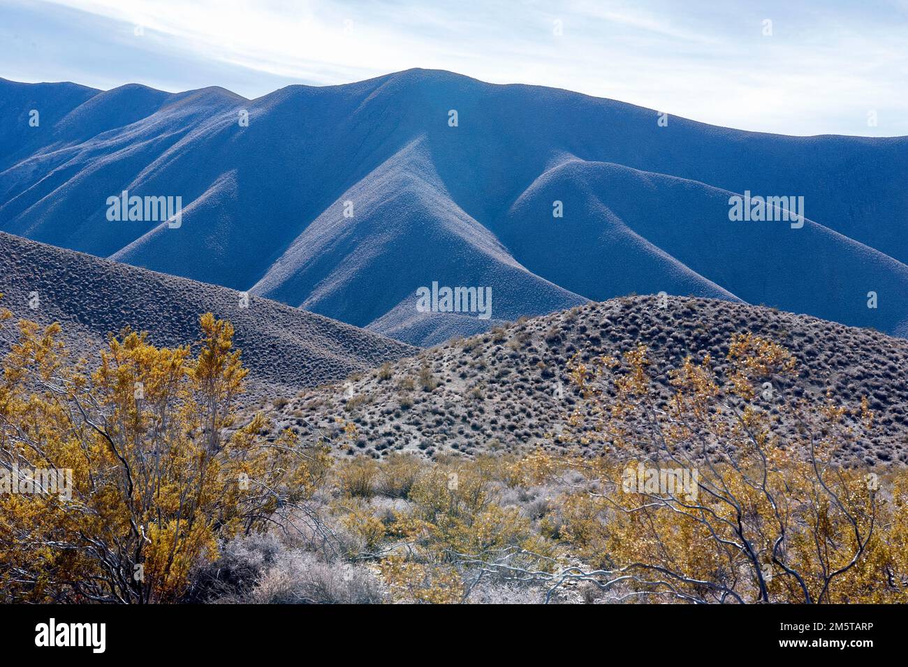 Paesaggio desertico con colline, Valle della morte, California Foto Stock