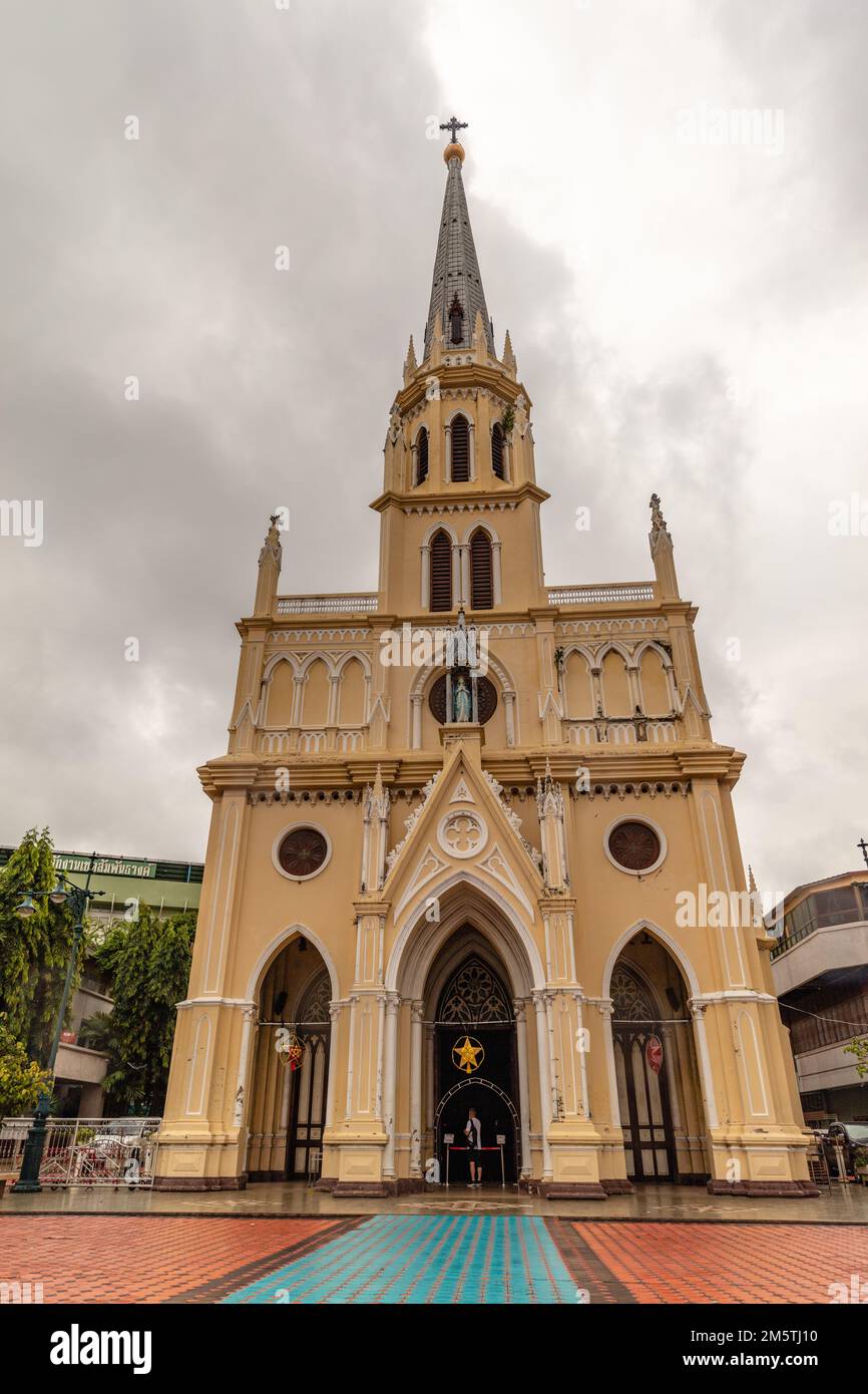 Chiesa del Santo Rosario o Chiesa di Kalawar, chiesa cattolica romana nel distretto di Samphanthawong, Bangkok, Thailandia. Foto Stock