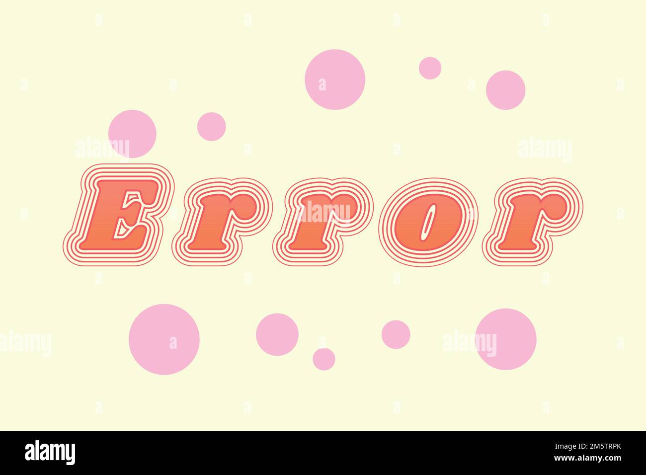 Errore vettore tipografico font retro Illustrazione Vettoriale