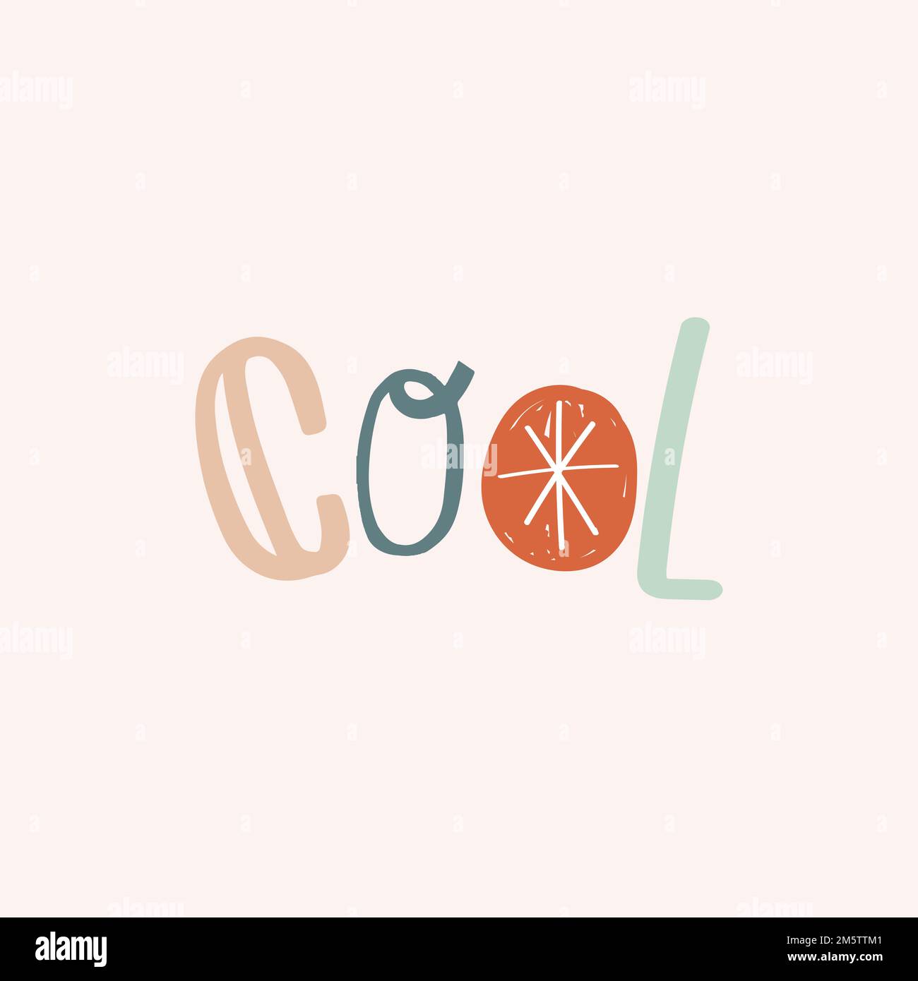 Font Cool typeface vettore doodle disegnato a mano Illustrazione Vettoriale