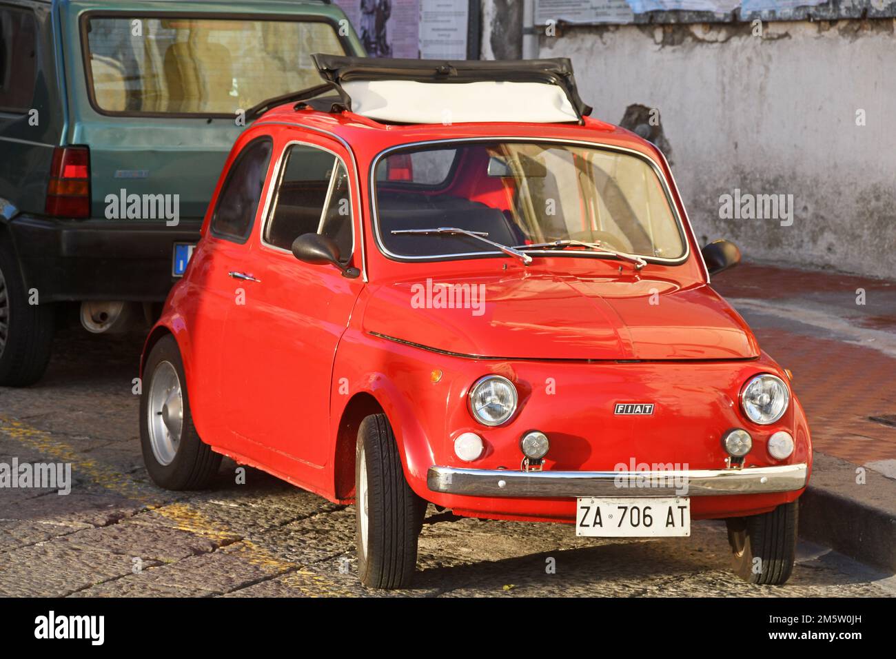 Leggendaria Fiat 500. Italia Foto Stock