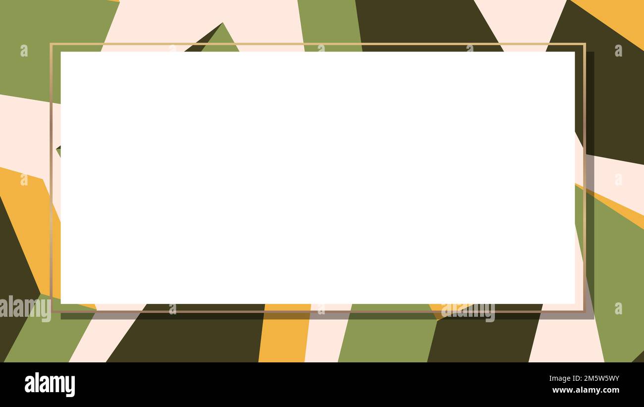 Retro verde geometrico sociale banner vettore Illustrazione Vettoriale