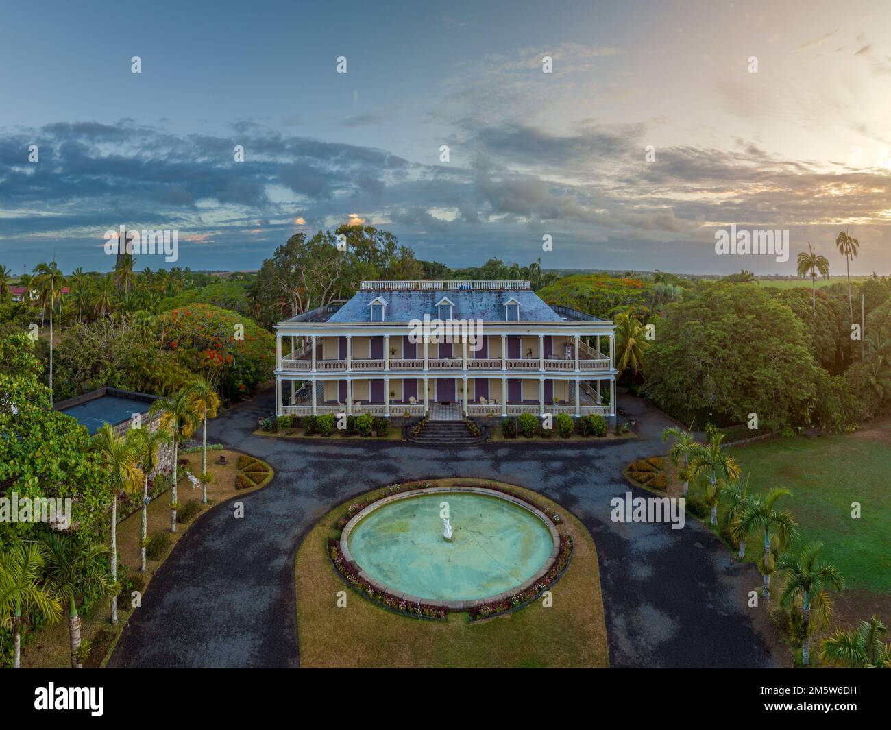 Mapou, Mauritius Vista di Château de Labourdonnais. Il castello di Labourdonnais è un edificio storico dell'isola. Famosa attrazione turistica con bo Foto Stock