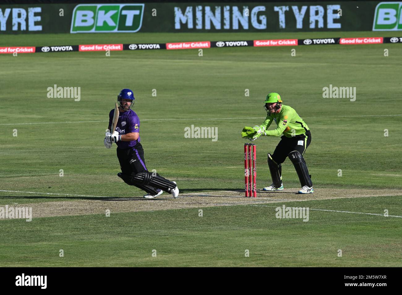ALBURY, NSW, AUSTRALIA. 31 dicembre 2022. Big Bash League, Sydney Thunder contro Hobart Hurricanes, al Lavington Sports Ground. Ringraziamo Karl Phillipson/Alamy Live News Foto Stock