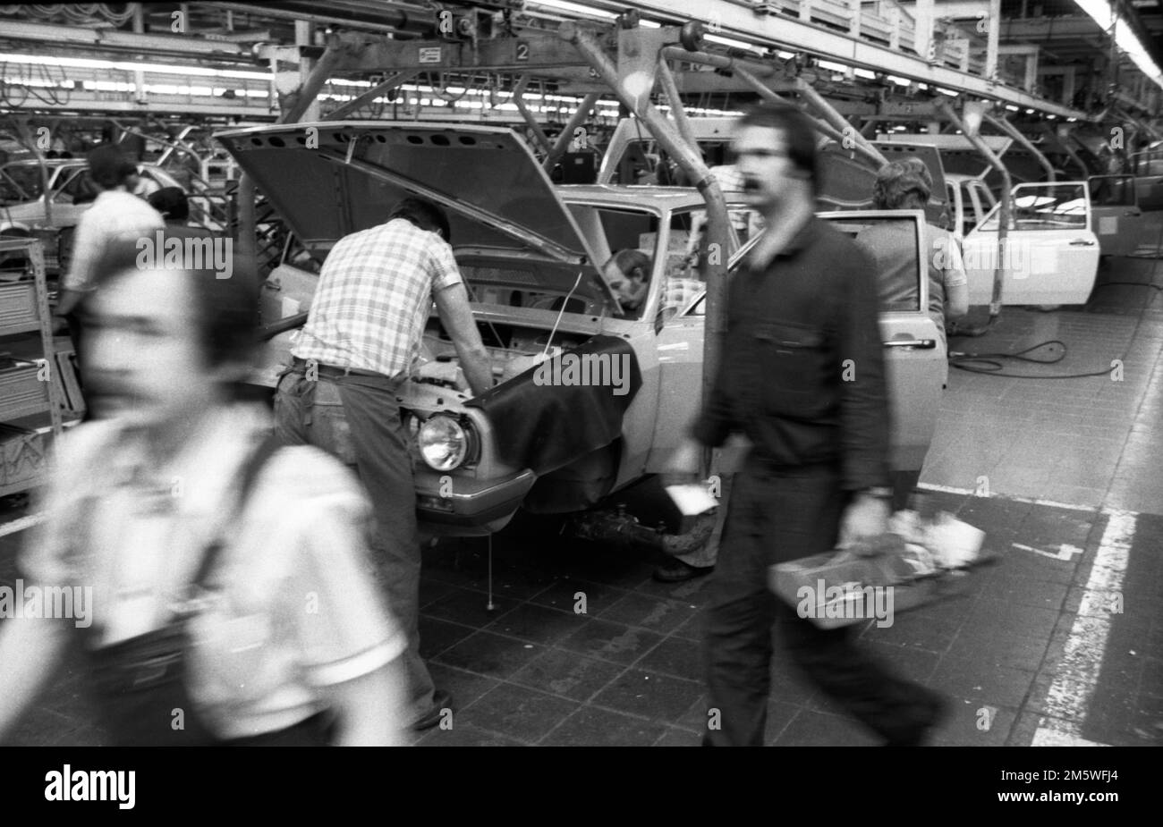 Produzione del Golf presso lo stabilimento VW il 10. 05. 1979 a Wolfsburg, Germania Foto Stock