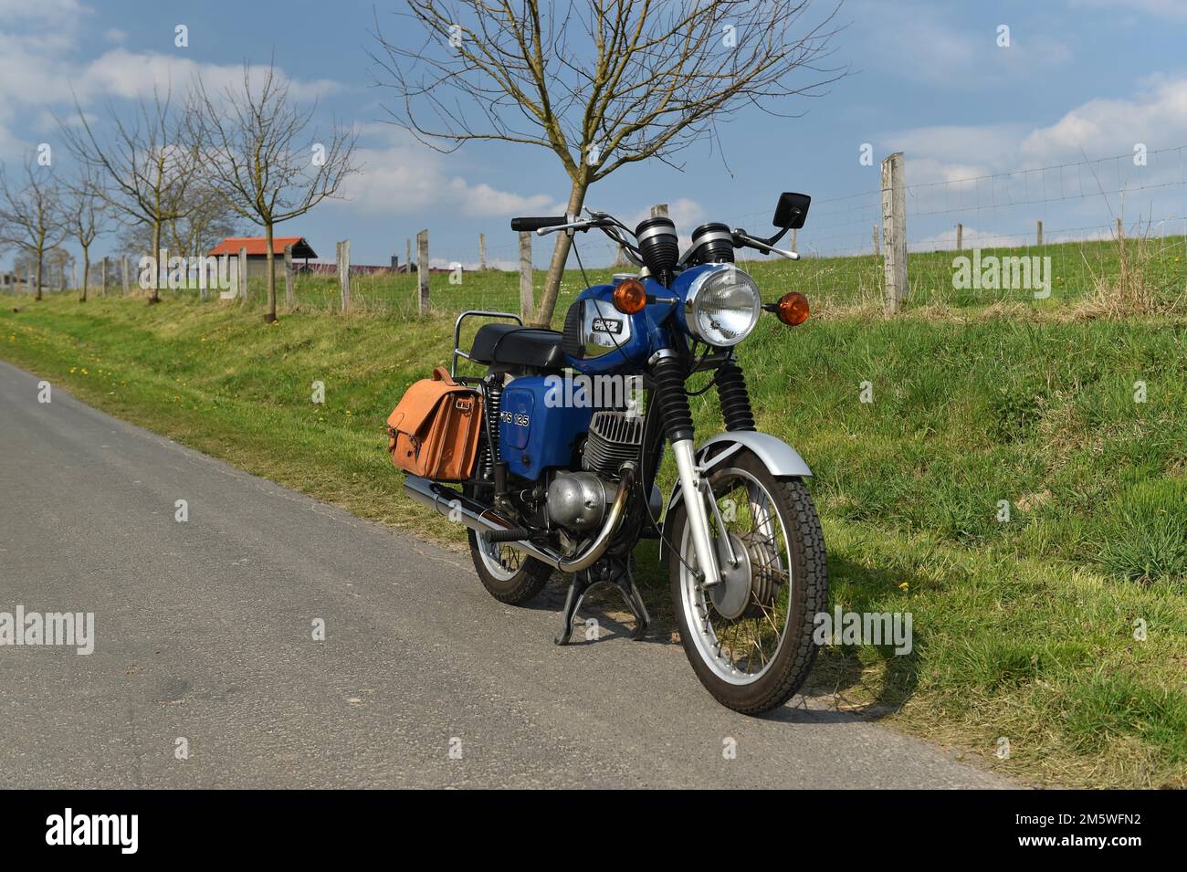 DDR moto MZ TS 125, Germania Foto Stock