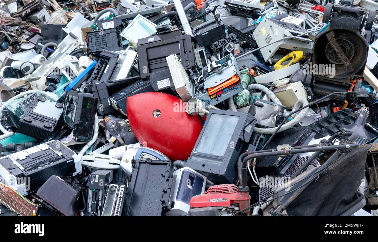 Stoccaggio dei rifiuti elettronici. Amsterdam Olanda. vvvbvanbree fotografie Foto Stock