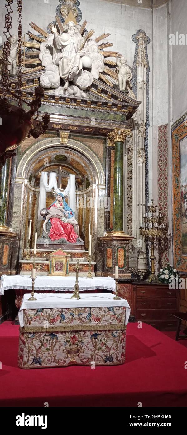 La Catedral Nueva de Salamanca ou Nouvelle cathédrale de Salamanque placée sous l'invocation de l'Assomption de la Vierge, est, avec l'ancienne catéd Foto Stock