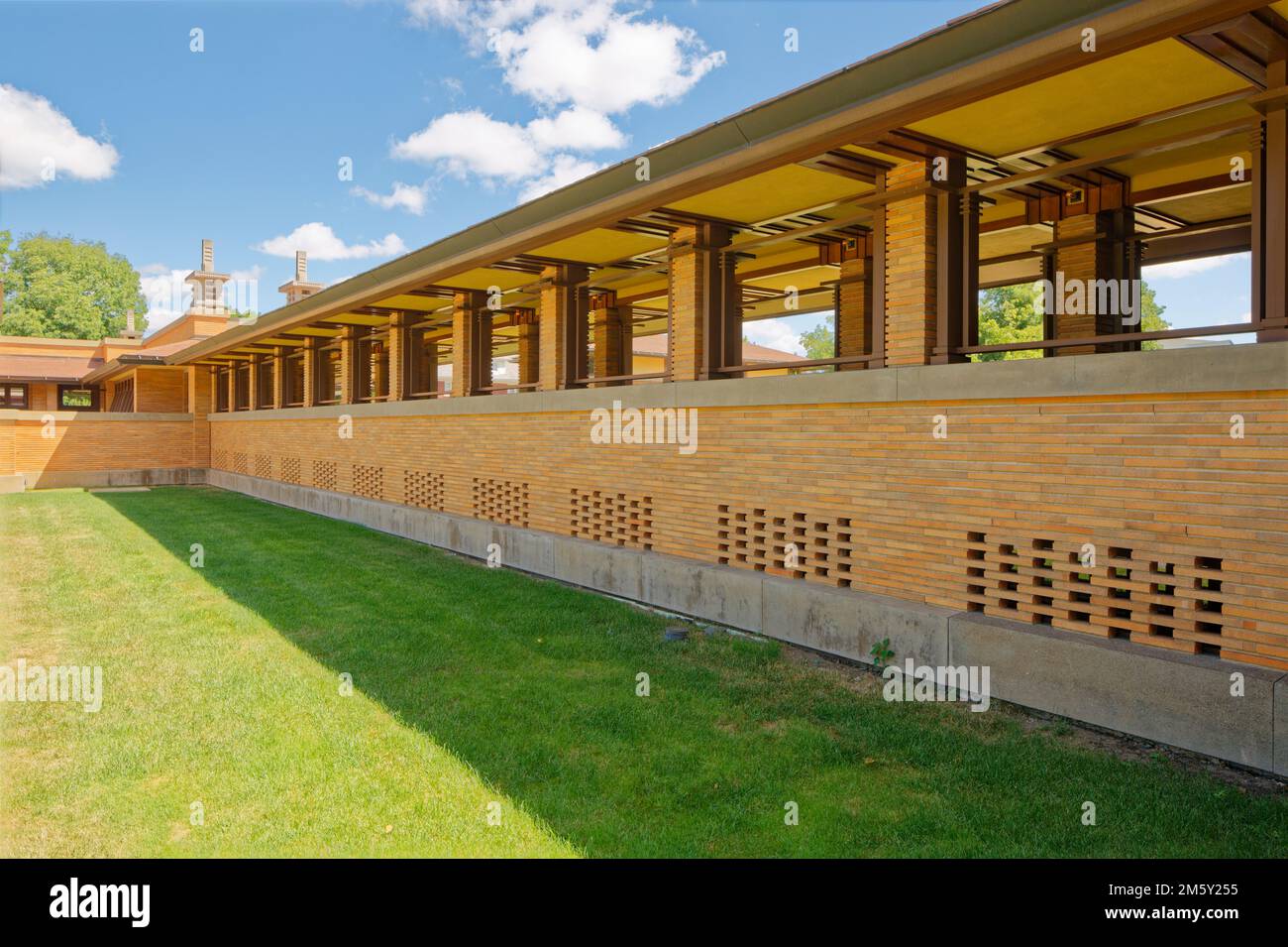 Il caratteristico complesso Martin House è considerato uno dei migliori progetti residenziali di Frank Lloyd Wright. Foto Stock