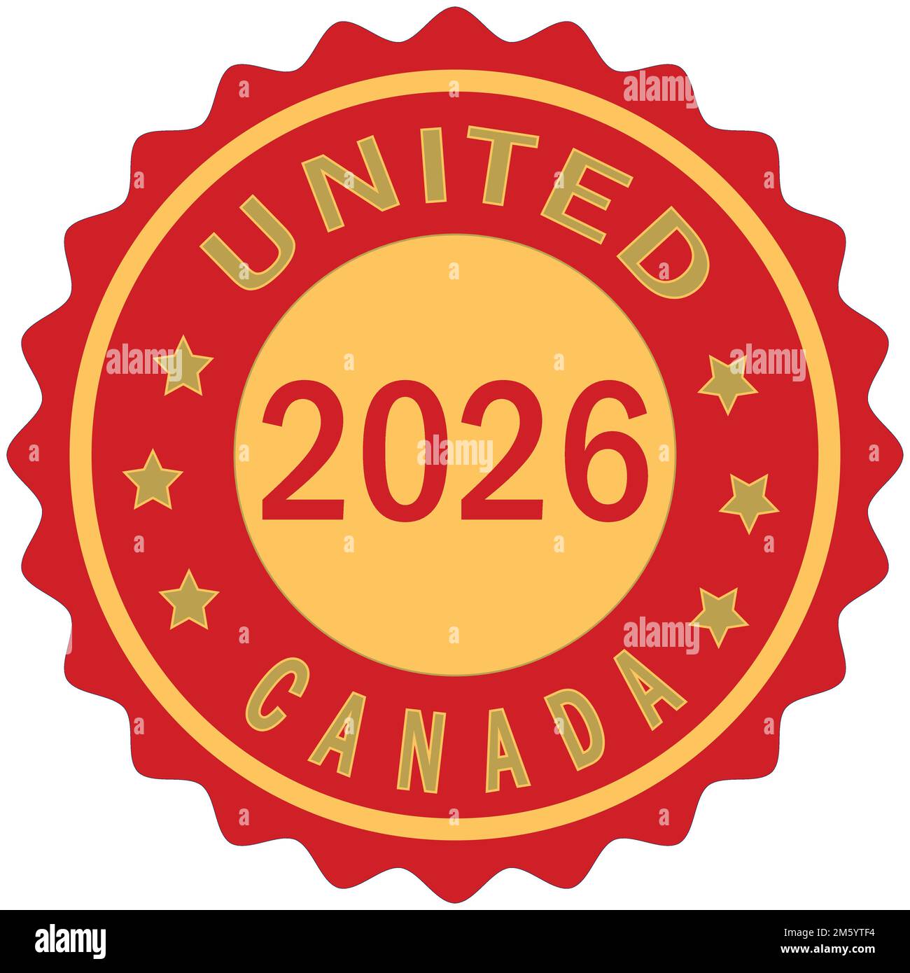 United 2026 Soccer Championship Canada colorful gradient brush design Vector Illustration Canada flag Red Colors background Stamp FIFA World Cup Canad Illustrazione Vettoriale