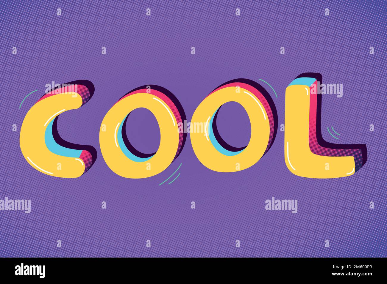Cool funky parola tipografia vettore Illustrazione Vettoriale