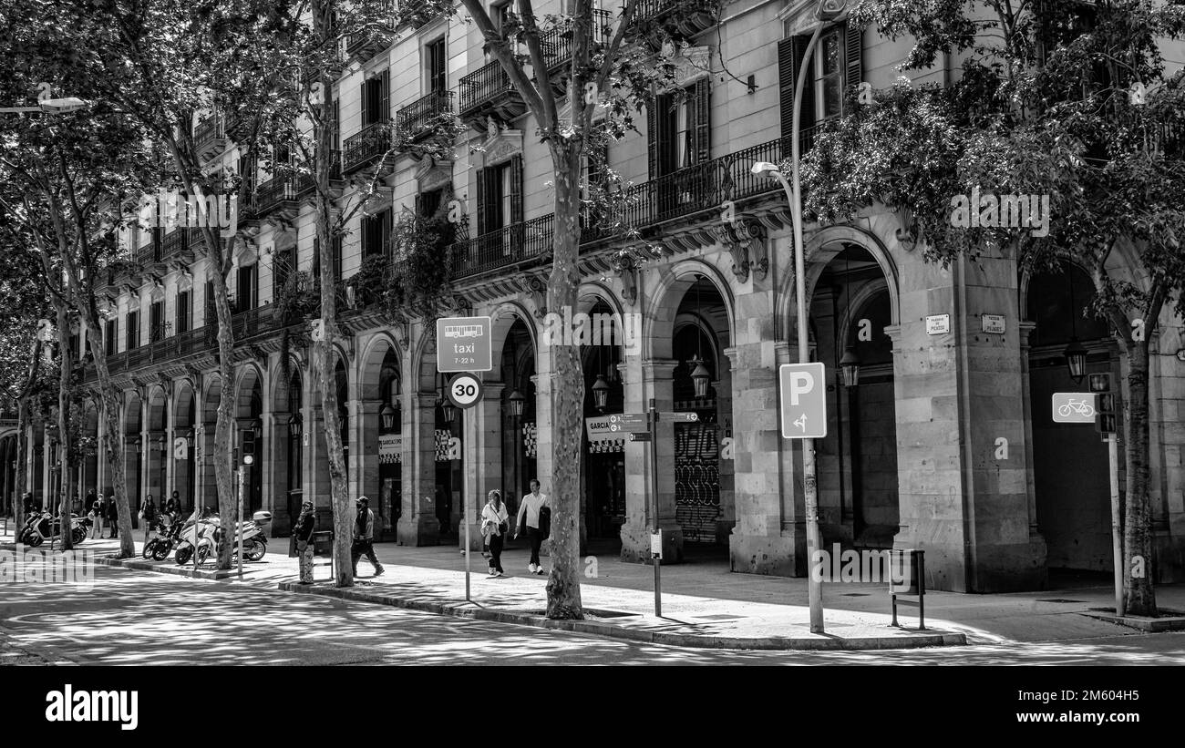 Archi a Passeig de Picasso, El Born, Barcellona, Catalogna, Spagna Foto Stock