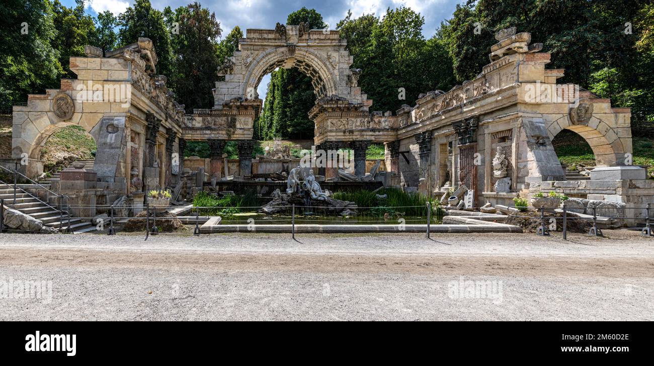 Schonbrunn palazzo e parco, rovine romane, Vienna Foto Stock