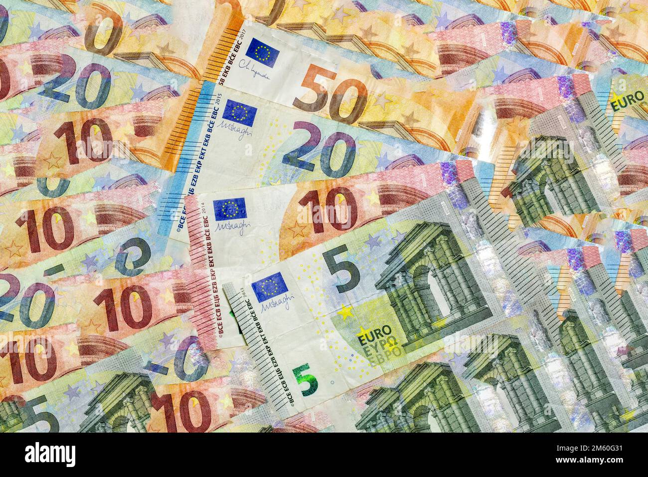 Banconote, banconote in euro Foto Stock