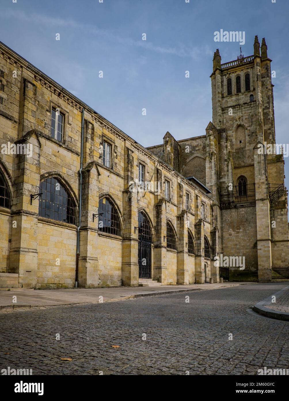 Vista sulla cattedrale gotica della città di Condom nel sud della Francia (Gers) Foto Stock