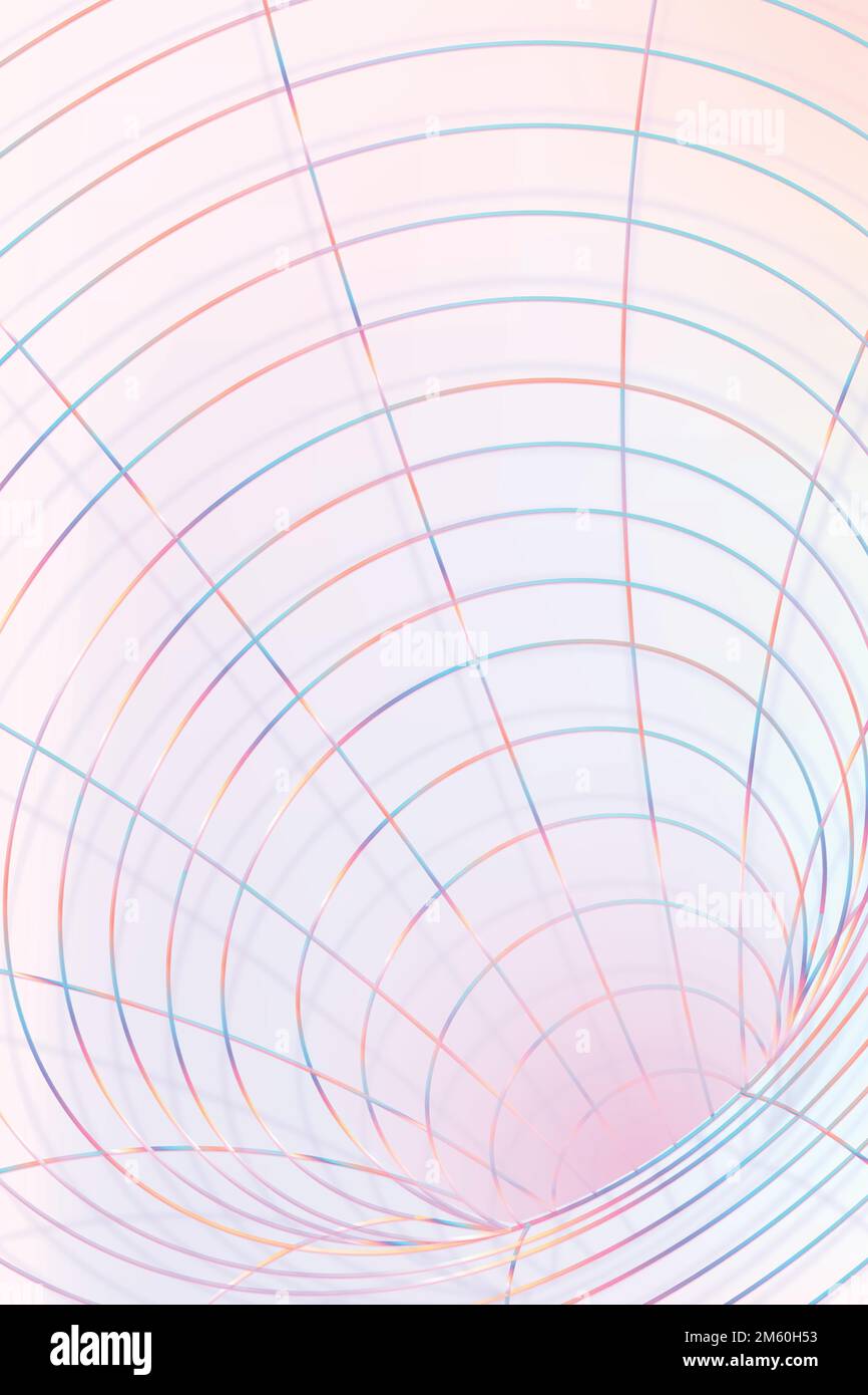 Vector 3D mistero vortice rosa pastello Illustrazione Vettoriale