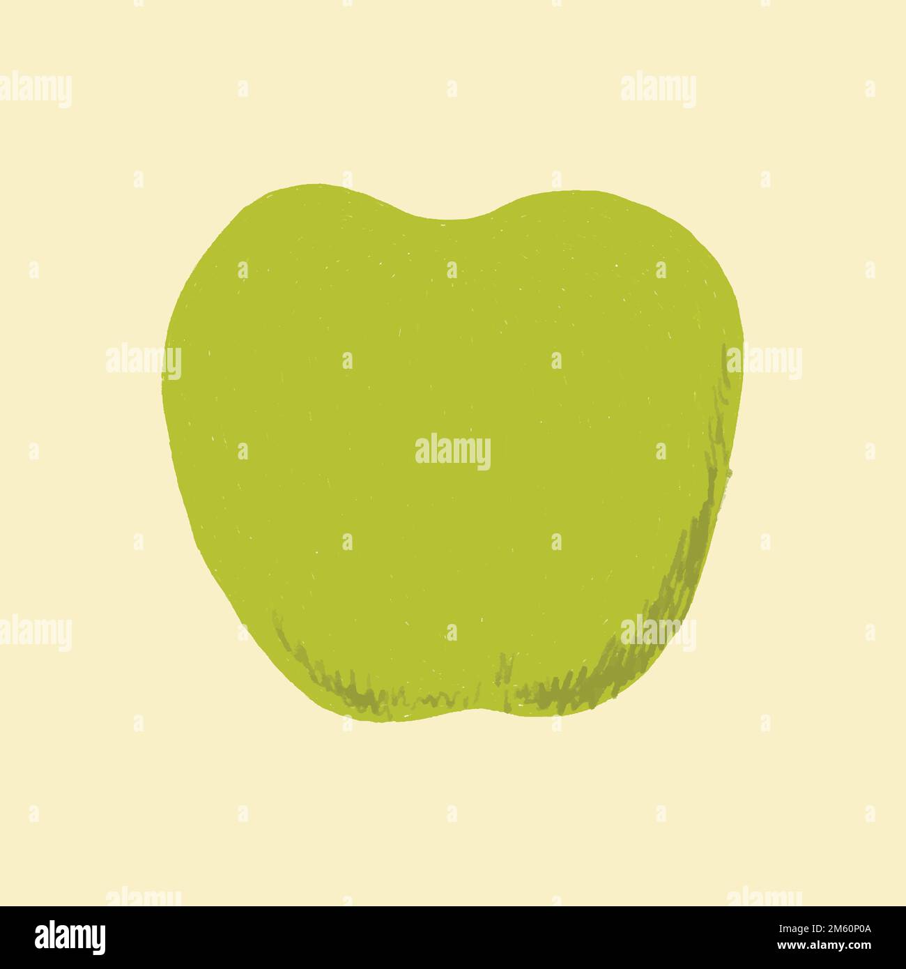 Vettore colorato di frutta di mela disegnata a mano Illustrazione Vettoriale