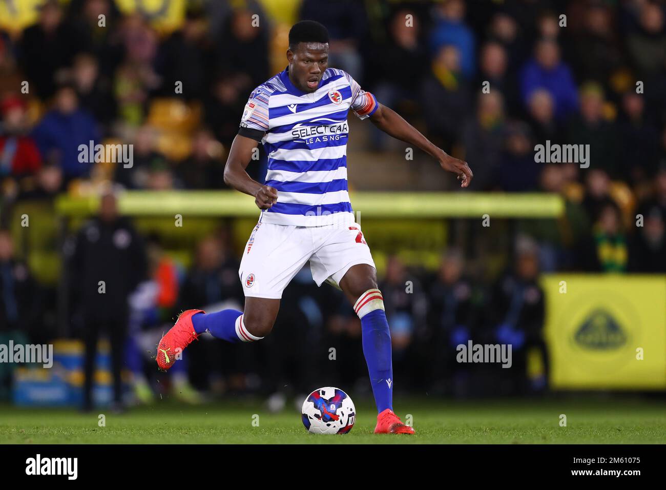 Mamadou Loum of Reading - Norwich City / Reading, Sky Bet Championship, Carrow Road, Norwich, Regno Unito - 30th dicembre 2022 solo per uso editoriale - si applicano le restrizioni DataCo Foto Stock