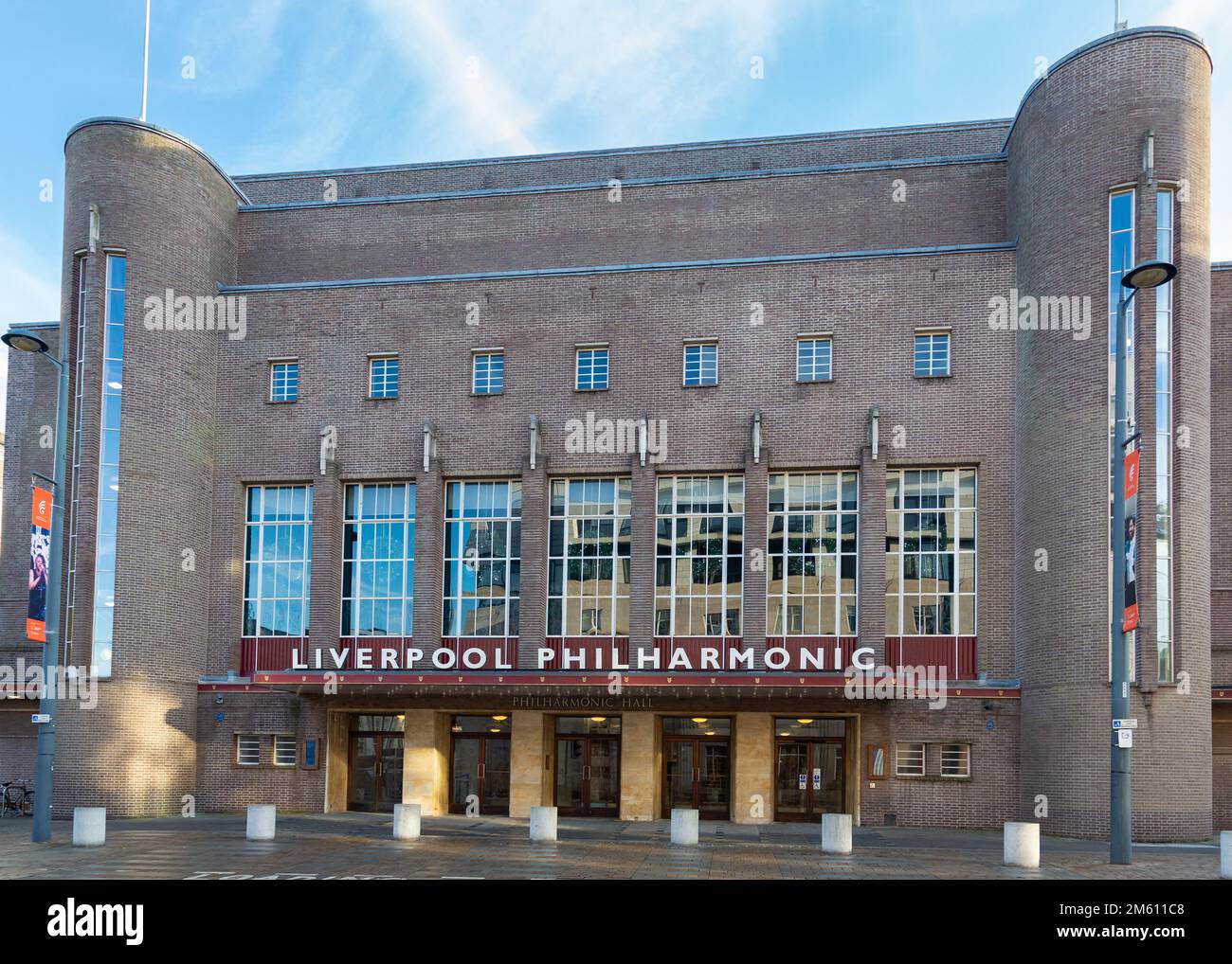 Liverpool, Regno Unito: Royal Liverpool Philharmonic Hall, arte, intrattenimento e concerti, Hope Street. Foto Stock