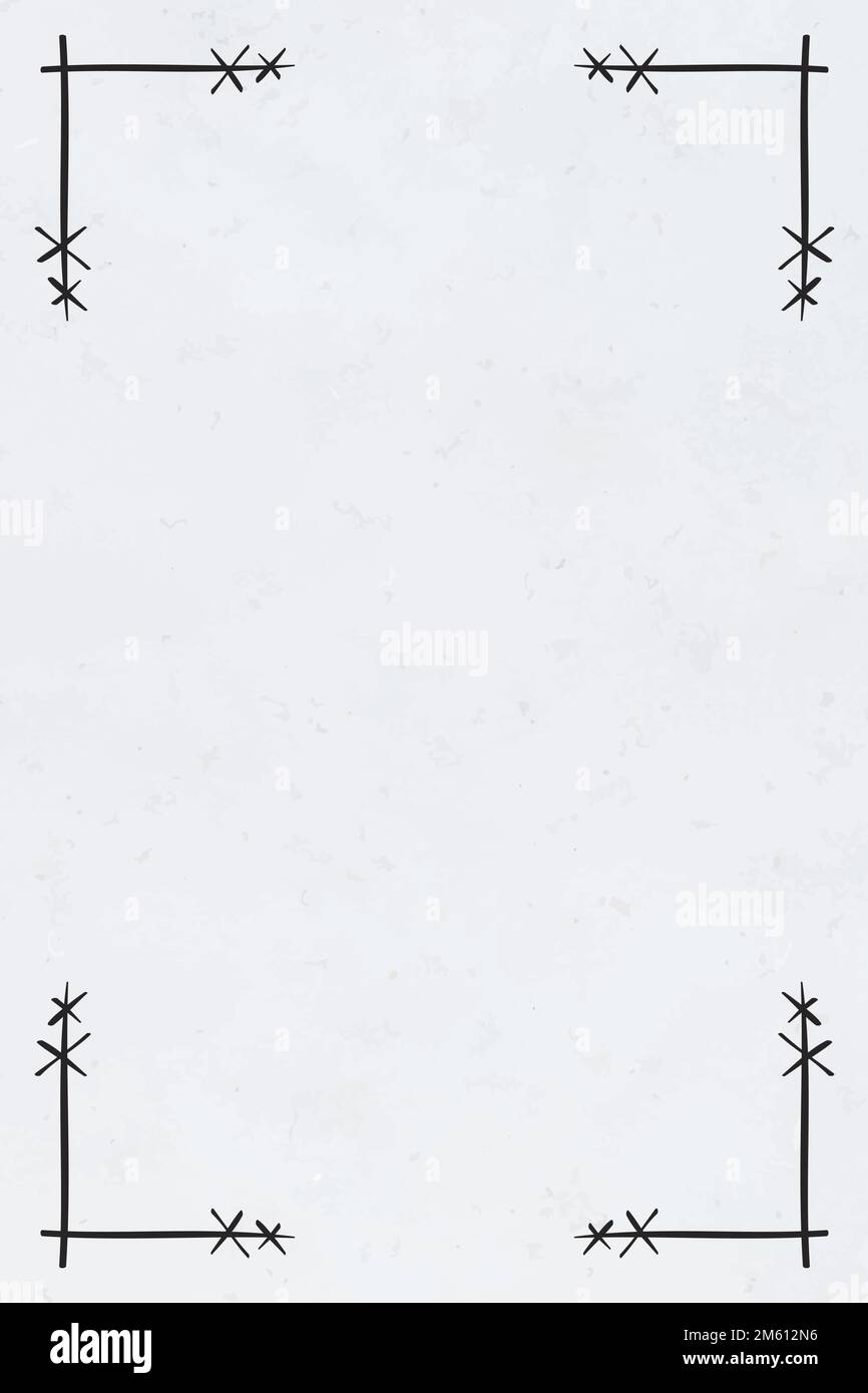 Vettore boho arte tribale doodle schizzo cornice d'angolo Illustrazione Vettoriale