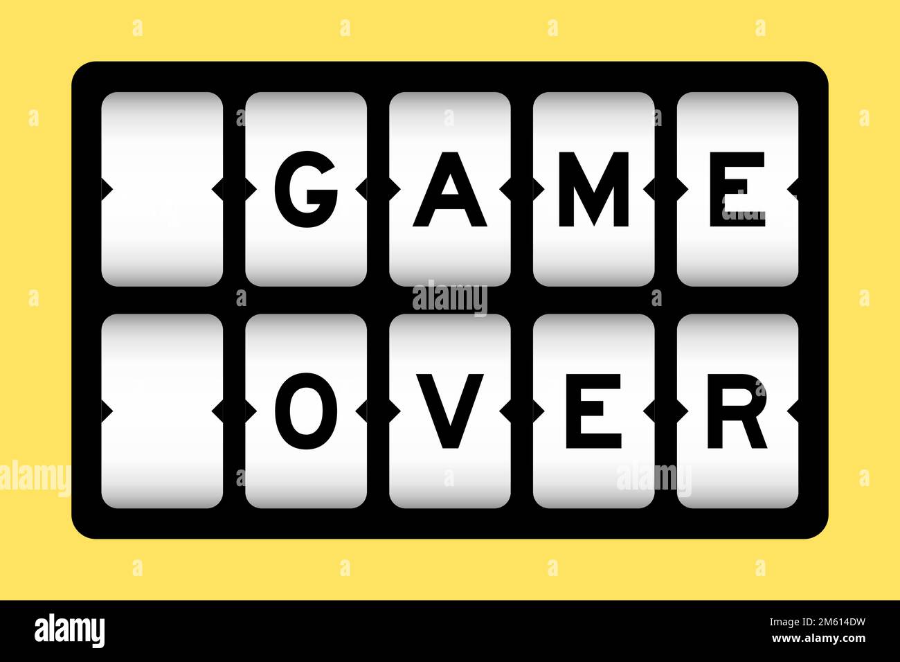 Colore nero nel gioco di parola sopra sul banner slot con sfondo di colore giallo Illustrazione Vettoriale