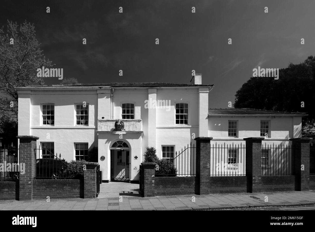 La Cromwell House dove nacque Oliver Cromwell, High Street, Huntingdon Town, Cambridgeshire, Inghilterra; REGNO UNITO Foto Stock