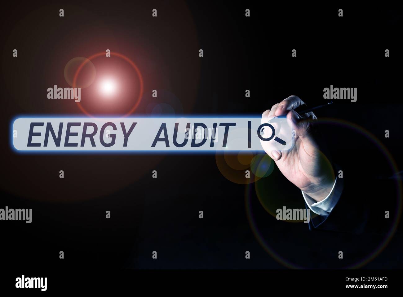 Ispirazione che mostra il segno Energy Audit. Valutazione dell'approccio aziendale del fabbisogno energetico e dell'efficienza di un edificio Foto Stock