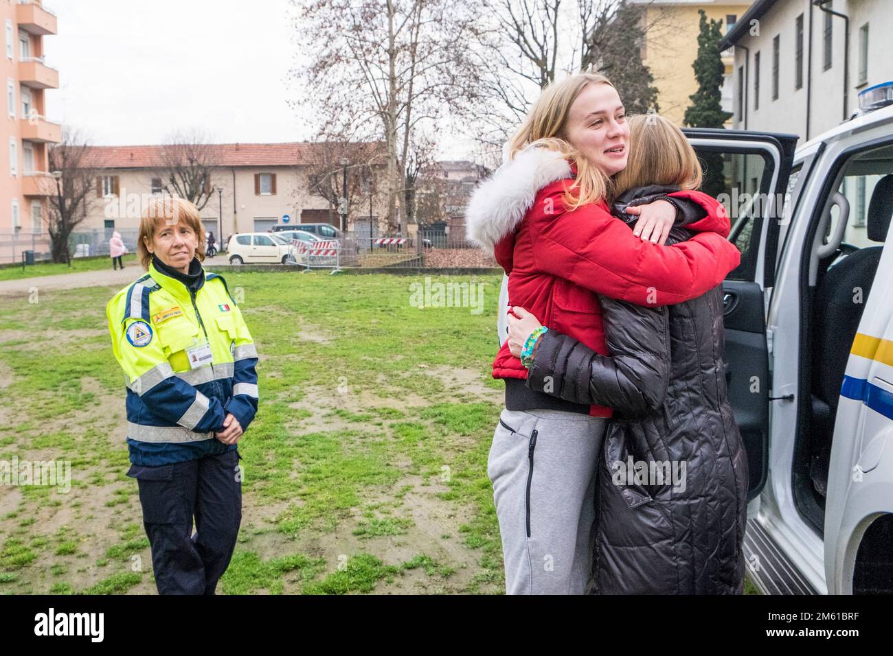Italia, Abbiategrasso, rifugiati ucraini nel centro di accoglienza dell'ex convento dell'annunciata Foto Stock