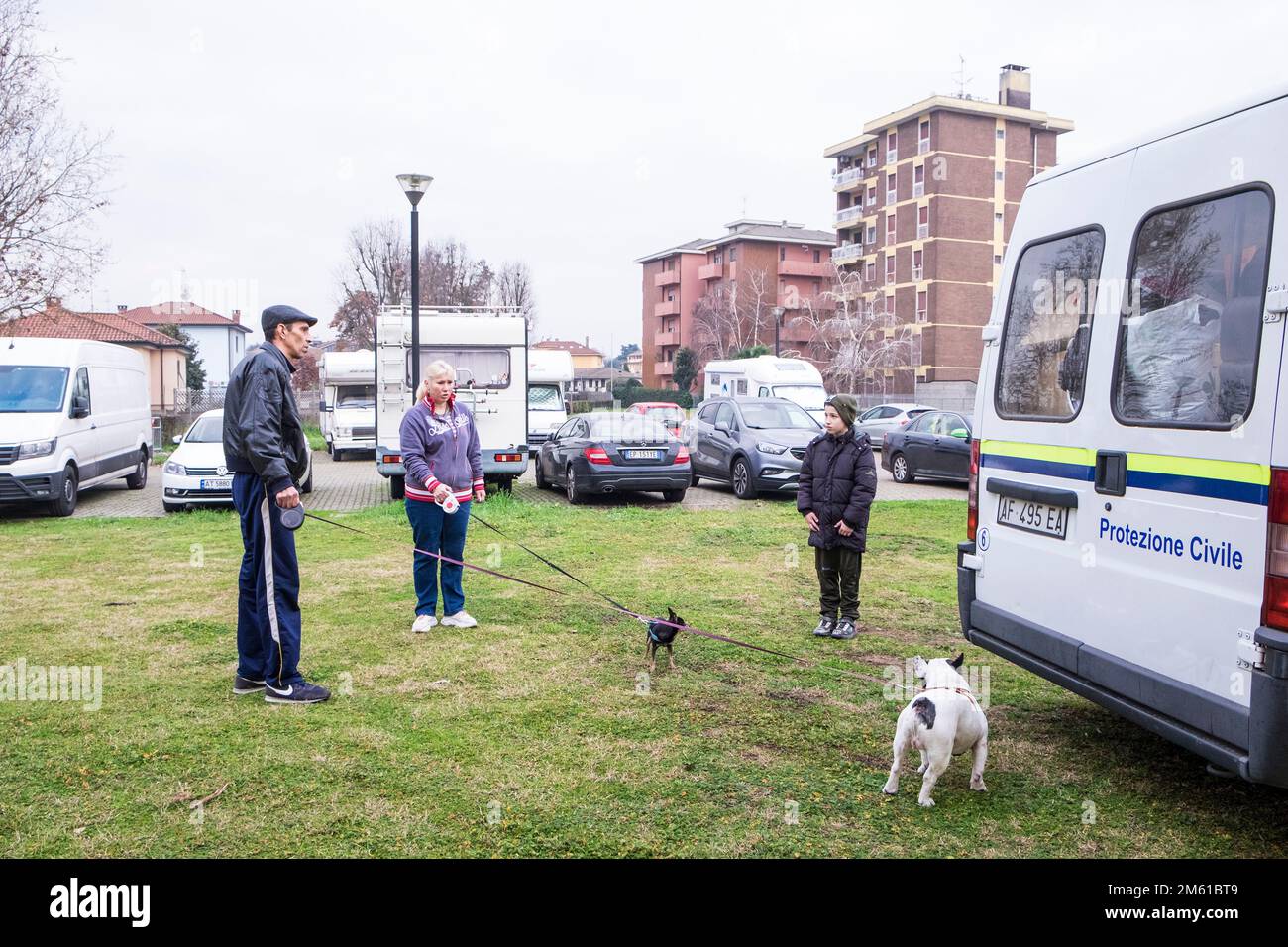 Italia, Abbiategrasso, rifugiati ucraini nel centro di accoglienza dell'ex convento dell'annunciata Foto Stock