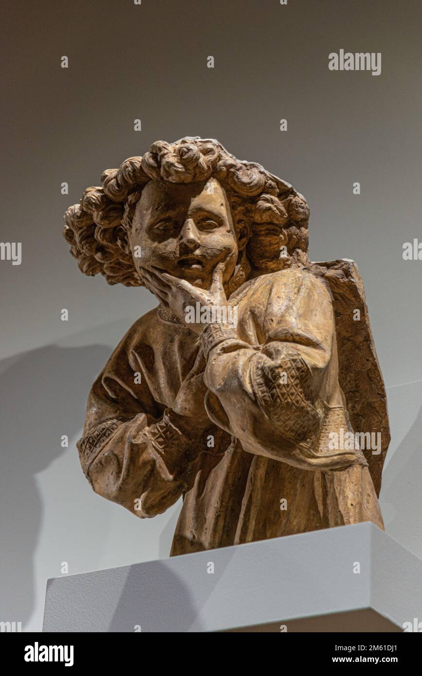 Ragazzo busto all'interno del Musee des Beaux-Arts de Dijon Foto Stock